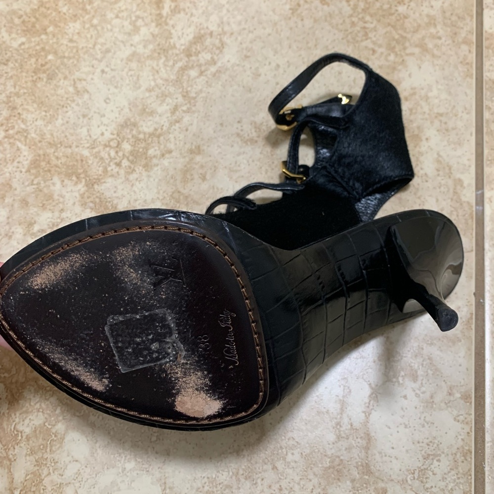 Louis Vuitton Black Heels with Gold Accents with box and bags.  Taking offers - Picture 6 of 10